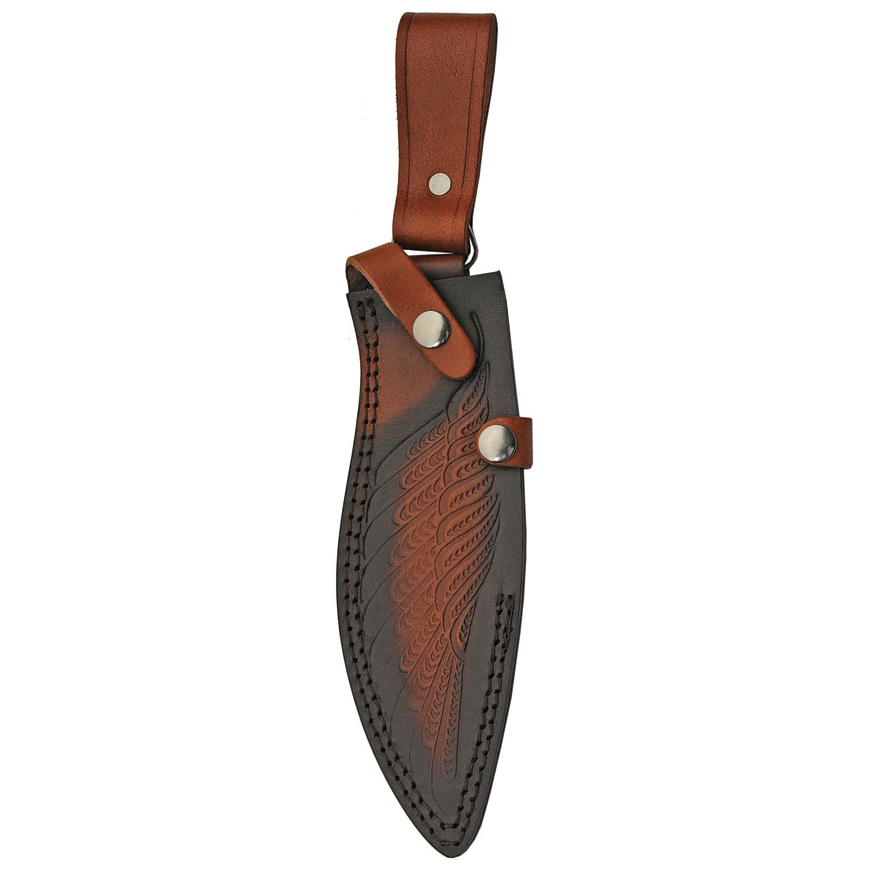 Damascus Kukri Stacked Leather: BK-DM1232V3