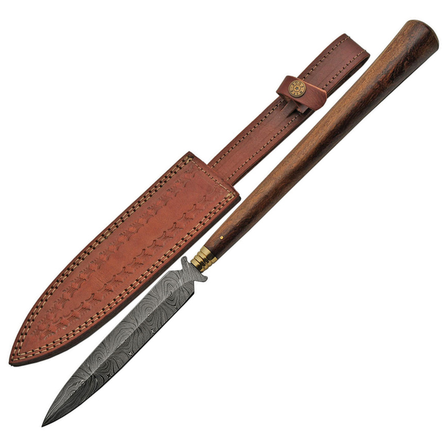 Damascus Spear Wood Handle: BK-DM5012V3