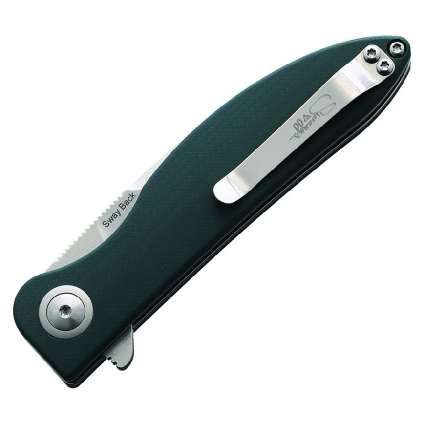 Kizer Cutlery Sway Back LinerLock Green: BK-KIV3566N5V3