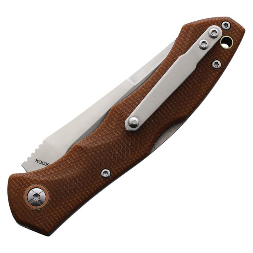 Komoran Lockback Brown Micarta: BK-KO039V3