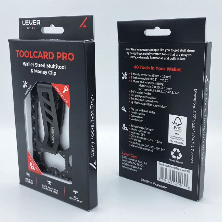 Lever Gear Toolcard Pro with Money Clip: BK-LGL1005RV3