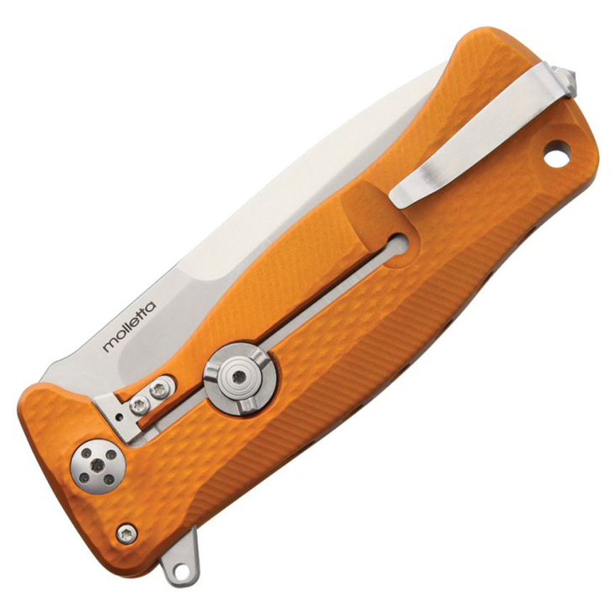 LionSTEEL SR11 Satin Orange Framelock: BK-LSTSR11AOSV3