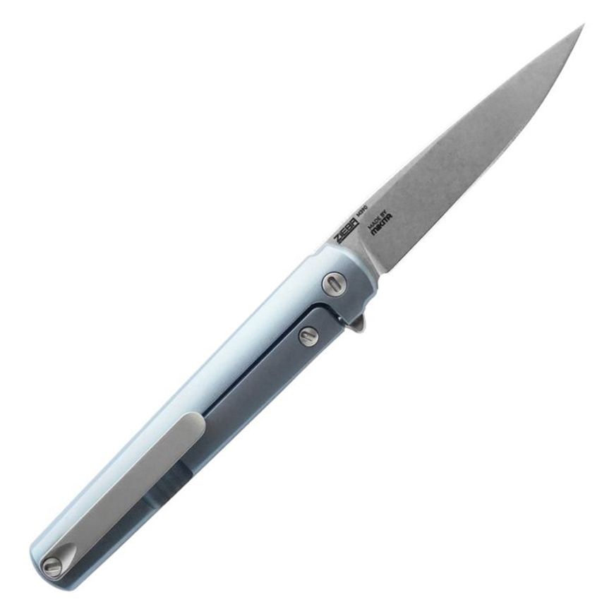 MKM-Maniago Knife Makers Flame Framelock Drop Blue: BK-MKMFL01TBSWV3