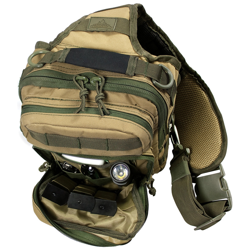 Red Rock Outdoor Gear Rover Sling Pack Coyote OD: BK-RED80129CODV3