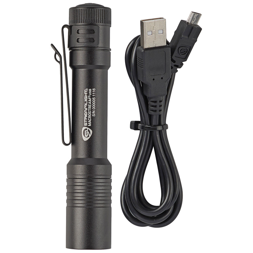 Streamlight MacroStream USB Flashlight: BK-STR66320V3